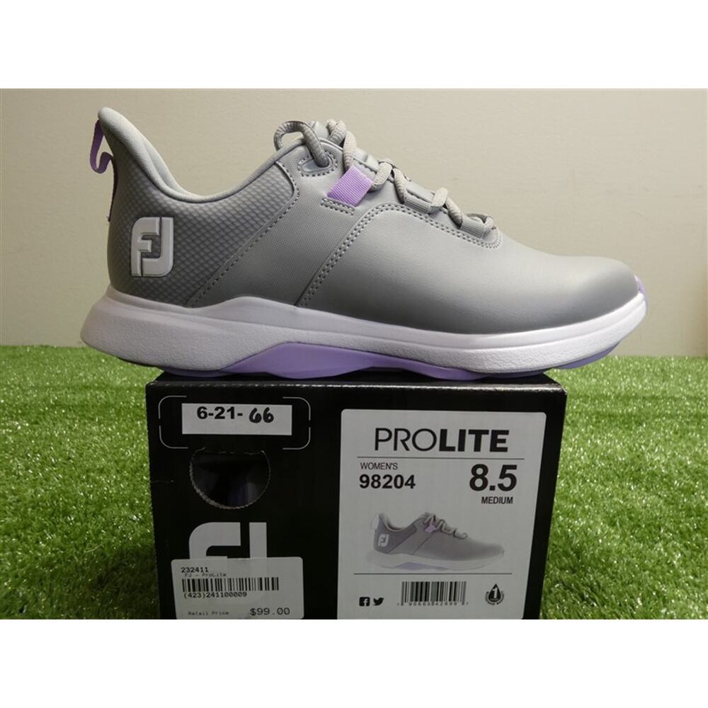 FootJoy ProLite Womens Ladies Golf Shoes Size 8.5 M Grey #98204 NEW